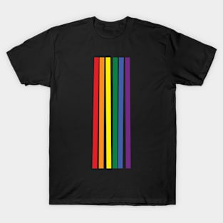 Pride Rainbow Vertical Stripes T-Shirt